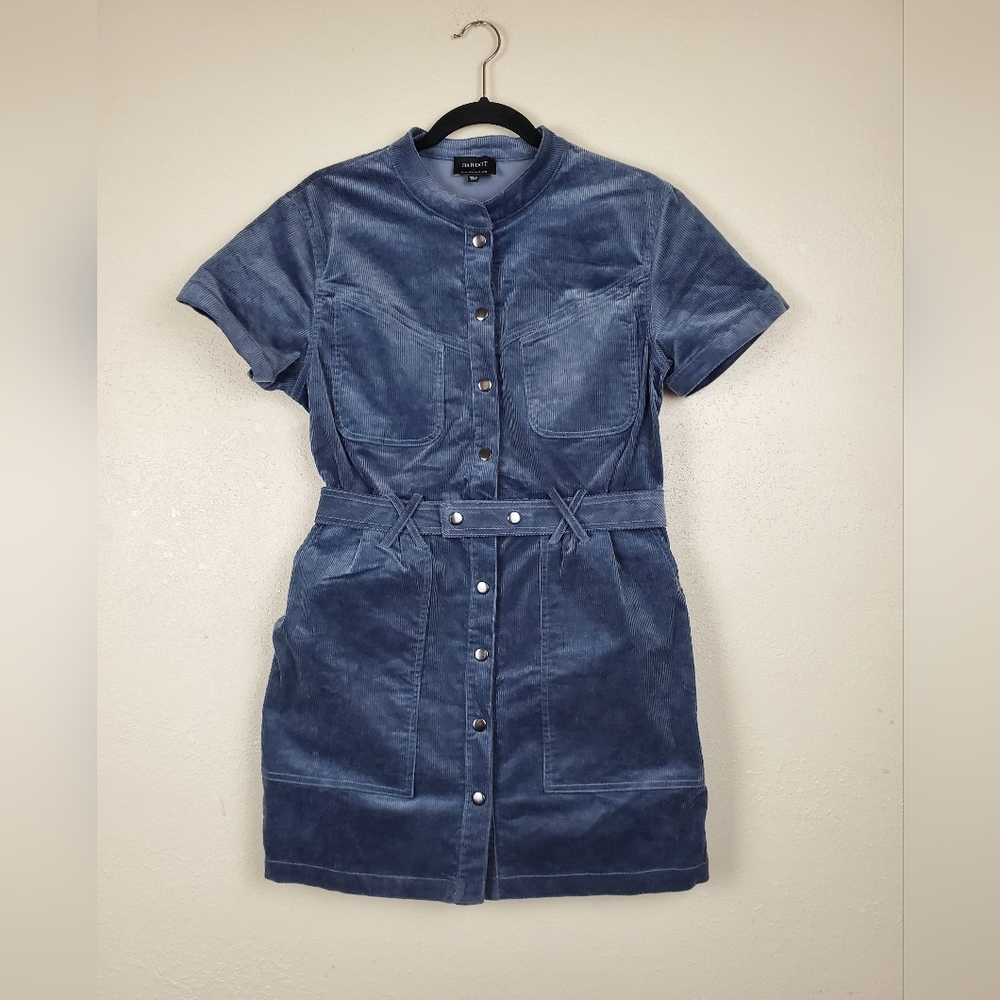 Bardot Stacy Corduroy Minidress Cornflower Size L